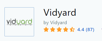 A snapshot of Vidyard rating on Capterra.