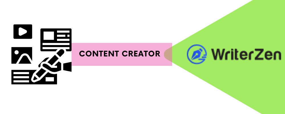 Image illustrates the content creator feature of WriterZen.