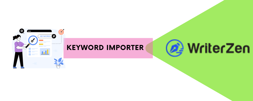 Image illustrates the Keyword import feature in WriterZen