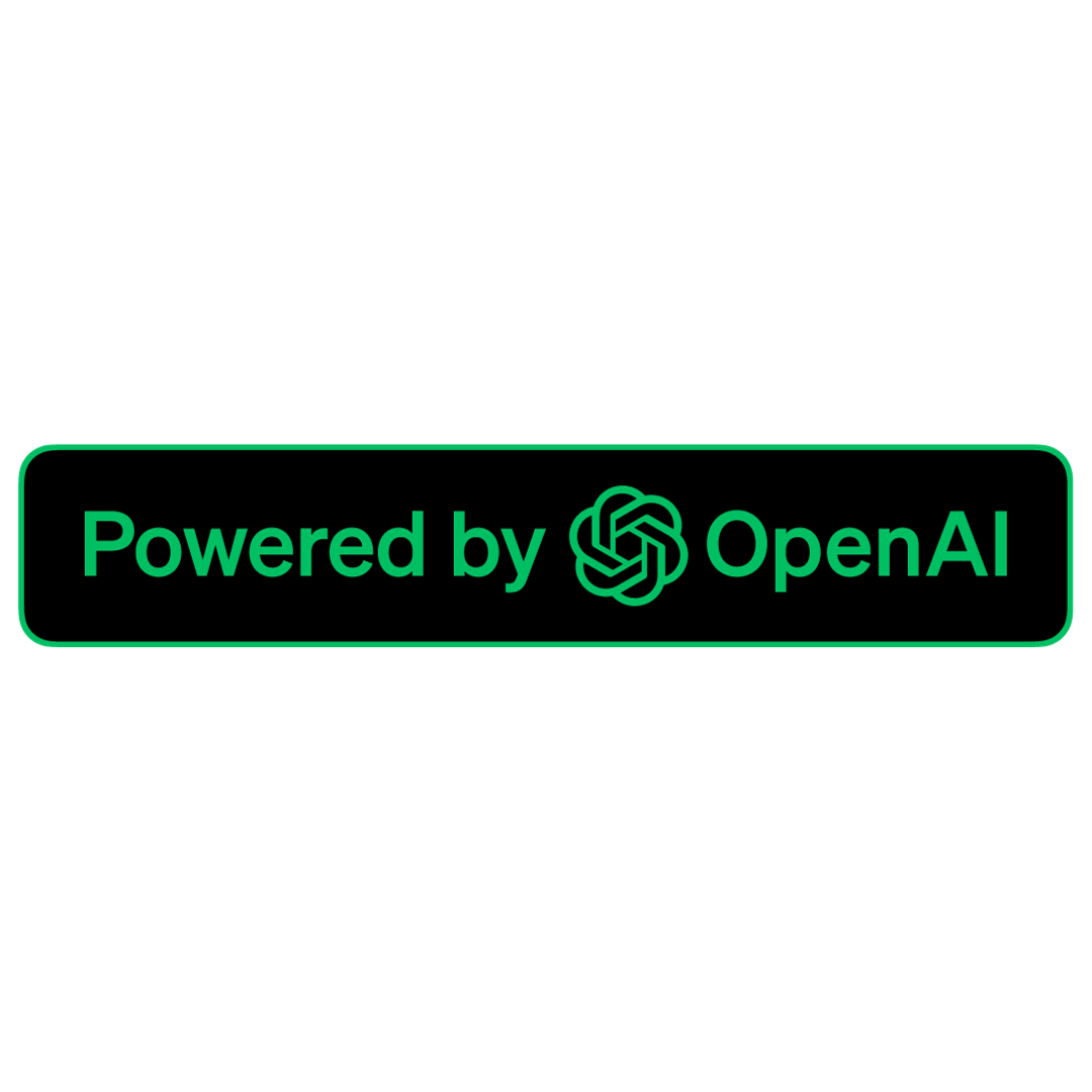 OpenAI Powered Version Green font