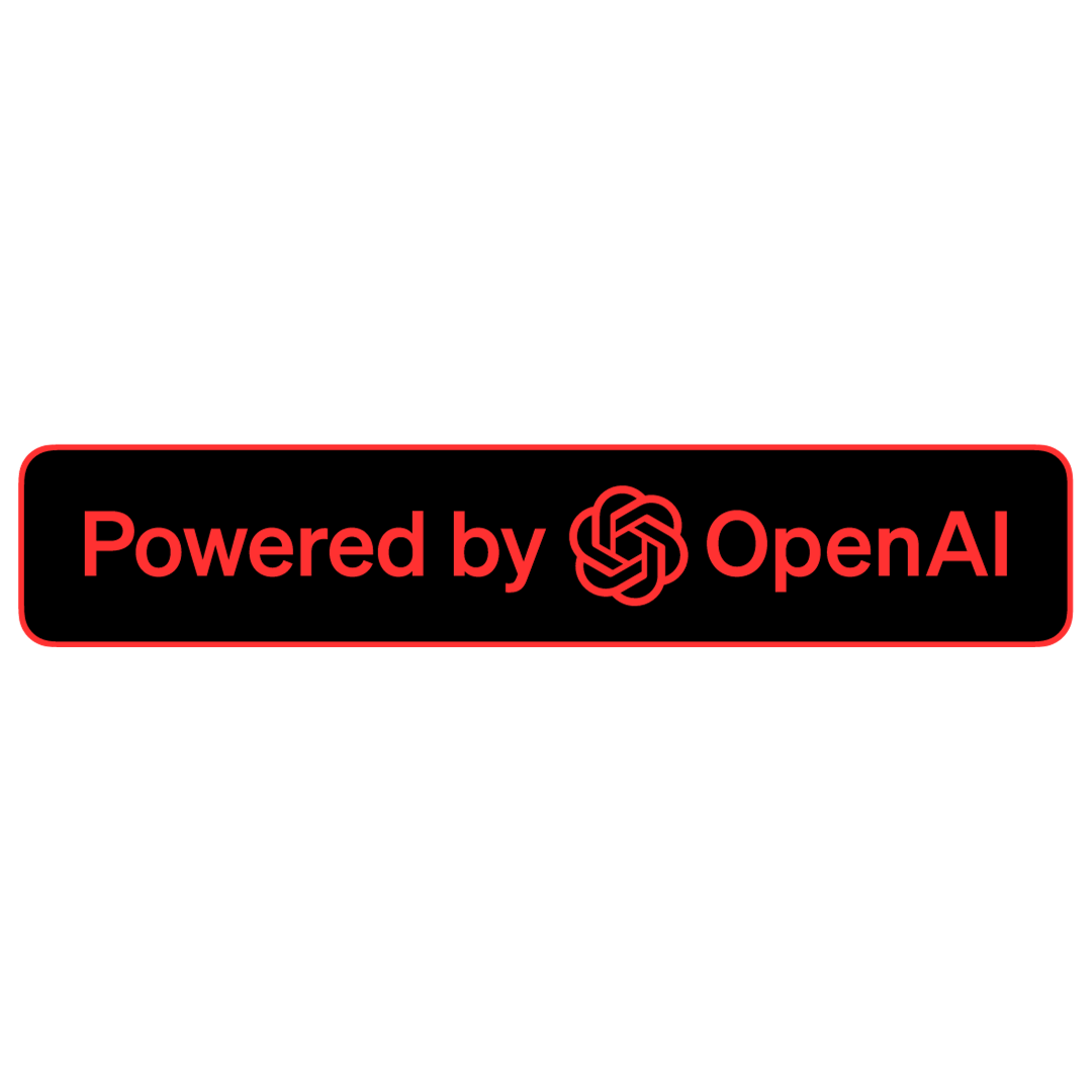 OpenAI Powered Version Red font