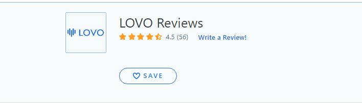 OVerall rating of LOVO AI on Capterra.